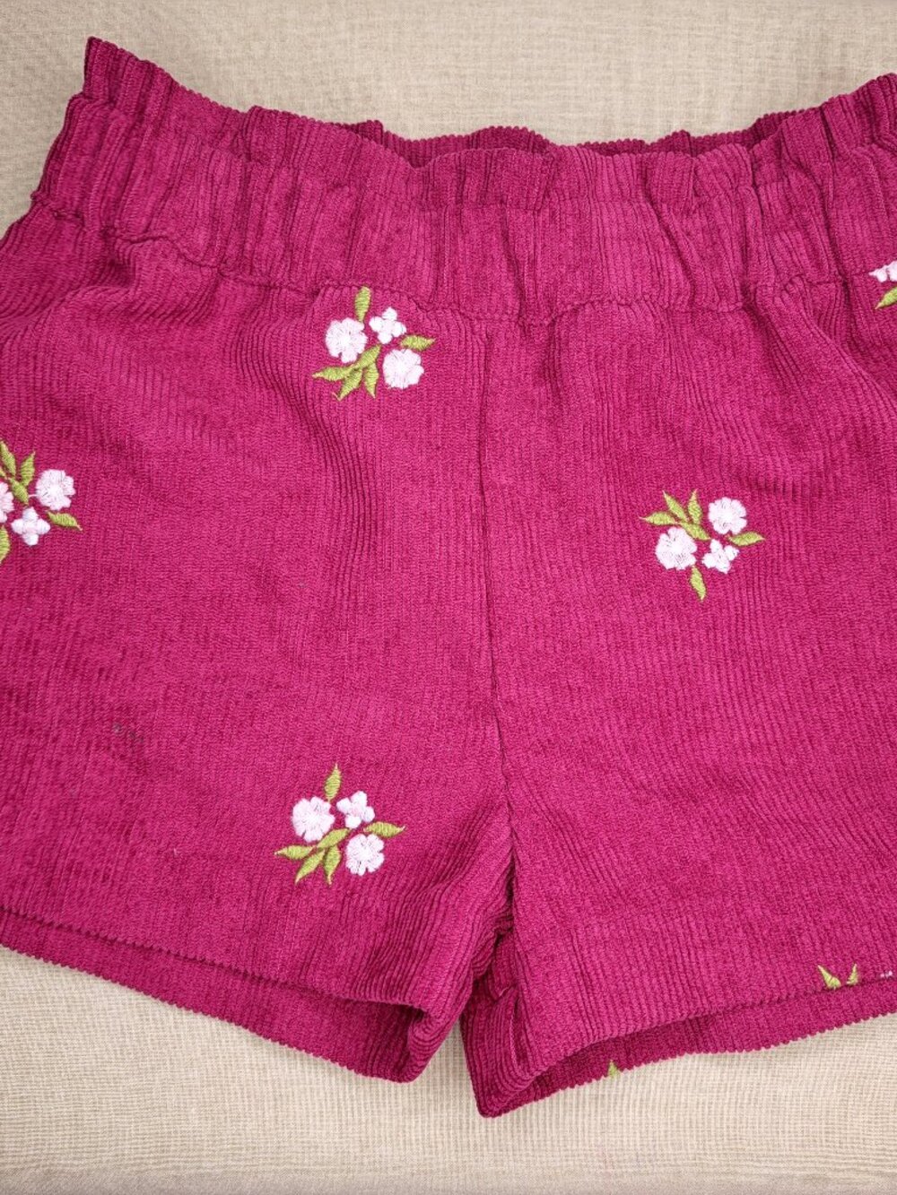 Sainsbury's Tu (UK brand) Baby girl Burgundy Corduroy shorts Size 12-18 months